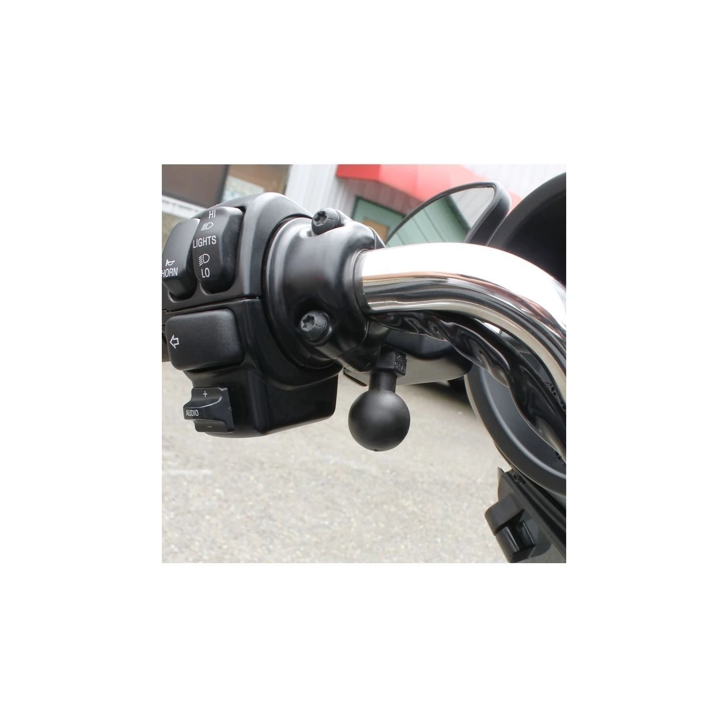 Verbundstoff Basis-Kugel für Harley Davidson Motorräder (Spiegelaufnahme) -  (1 Zoll), 1/4-20 Zoll Gewinde (Aluminium)