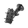 Universal suction foot mount for electronic devices - centre connecting arm, 2x Diamond base plate (trapezoid)