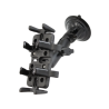 Universal suction foot mount for electronic devices - centre connecting arm, 2x Diamond base plate (trapezoid)