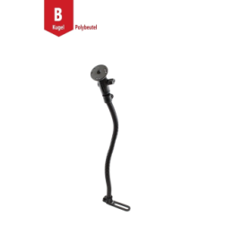 Pod I Sitzschienen-Adapter mit AMPS-Anbindung - flexibler Stab (ca. 450 mm), runde Basisplatte,  (1 Zoll)