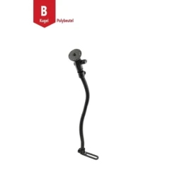 Pod I Sitzschienen-Adapter mit AMPS-Anbindung - flexibler Stab (ca. 450 mm), runde Basisplatte,  (1 Zoll)