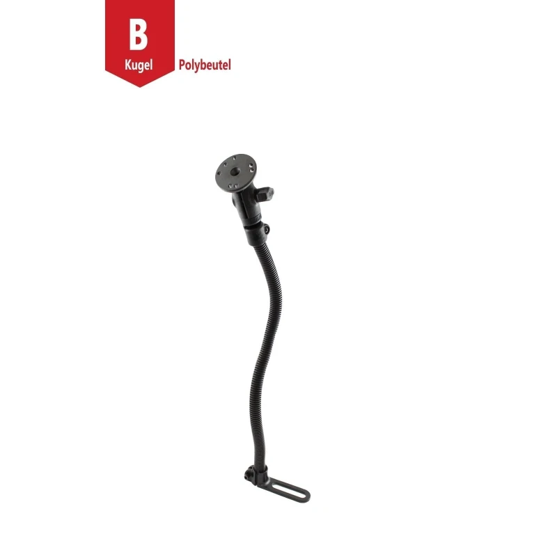 Pod I Sitzschienen-Adapter mit AMPS-Anbindung - flexibler Stab (ca. 450 mm), runde Basisplatte,  (1 Zoll)
