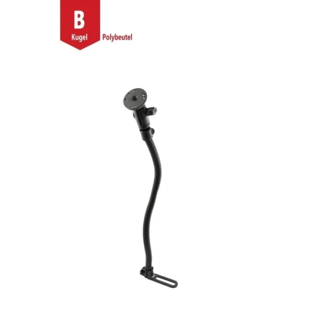 Pod I Sitzschienen-Adapter mit AMPS-Anbindung - flexibler Stab (ca. 450 mm), runde Basisplatte,  (1 Zoll)