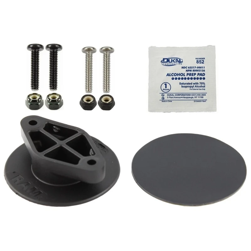 Verbundstoff Klebe-Basis mit Diamond-Aufnahme (Trapez) - mit Schrauben-Set