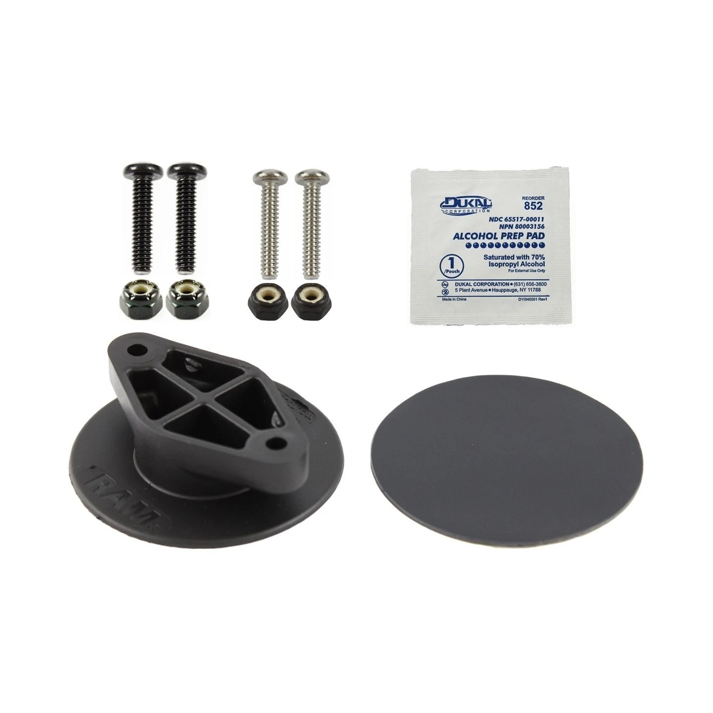 Verbundstoff Klebe-Basis mit Diamond-Aufnahme (Trapez) - mit Schrauben-Set