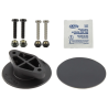 Composite adhesive base with diamond mount (trapezoid) - with screw set