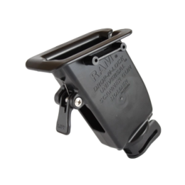 Universal Scanner-Halteschale (Verbundstoff) mit Gürtel-Clip - seitliche Diamond-Anbindung (Trapez)