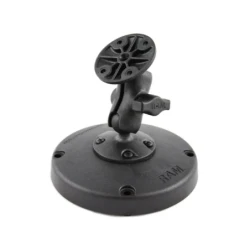 Universal Desktop-Standhalterung - mit Standfuss, 2x runde Basisplatte, kurzer Verbindungsarm,  (1 Zoll)