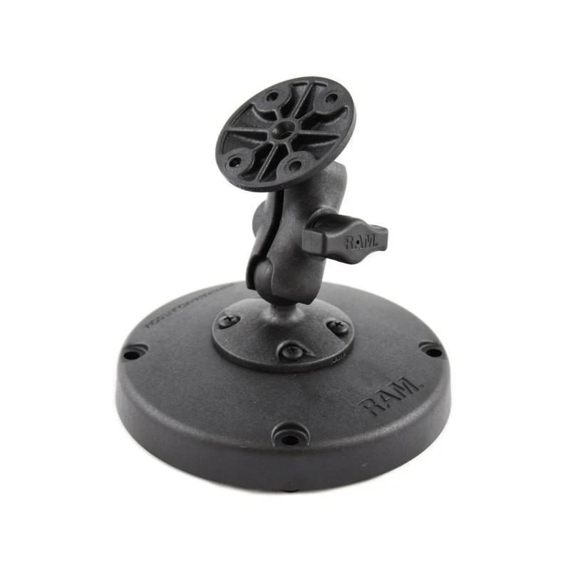Universal Desktop-Standhalterung - mit Standfuss, 2x runde Basisplatte, kurzer Verbindungsarm,  (1 Zoll)
