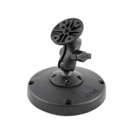 Universal Desktop-Standhalterung - mit Standfuss, 2x runde Basisplatte, kurzer Verbindungsarm,  (1 Zoll)