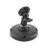 Universal desktop stand mount - with stand, 2x round base plate, short connecting arm, (1 inch)
