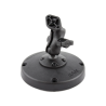 Universal desktop stand mount - with stand, round base plate, short connecting arm, Diamond connection (trapezoid)