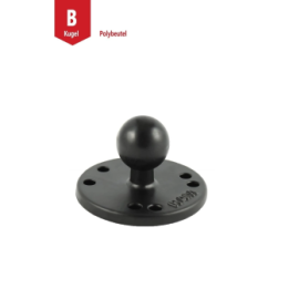 Basisplatte rund -  (1 Zoll), Platten-Durchmesser 63,5 mm, AMPS-Lochraster