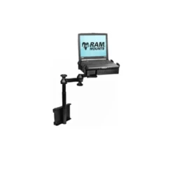 Universal Laptop-Halterung für Fahrzeuge - vertikale Fahrzeug-Basis, Doppel-Schwenkarm, Tough-Tray Halteschale
