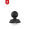 Track ball with T-slot for Tough-Track rails - (1 inch)
