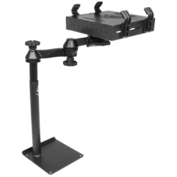 Universal Laptop-Halterung für Fahrzeuge - Fahrzeug-Basis, Doppel-Schwenkarm, Tough-Tray Halteschale