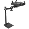Universal laptop holder for vehicles - vehicle base, double swivel arm, Tough-Tray cradle