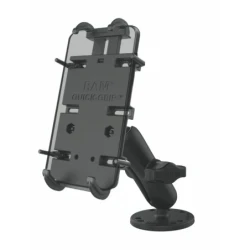 Universal Aufbau-Halterung -  (1 Zoll), runde Basisplatte (AMPS), mittlerer Verbindungsarm, Universal Quick-Grip XL