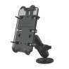 Universal mounting bracket - (1 inch), round base plate (AMPS), centre connecting arm, Universal Quick-Grip XL