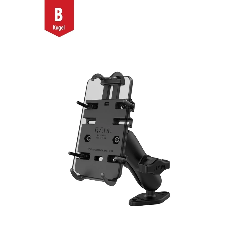 Universal Aufbau-Halterung -  (1 Zoll), mit Diamond-Basisplatte (Trapez), Universal-Halteschale