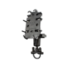 Universal handlebar mount - (1 inch), tube clamp, centre connecting arm, universal mounting cup
