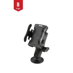 Universal Aufbau-Halterung -  (1 Zoll), runde Basisplatte (AMPS), mittlerer Verbindungsarm, Universal-Halteschale