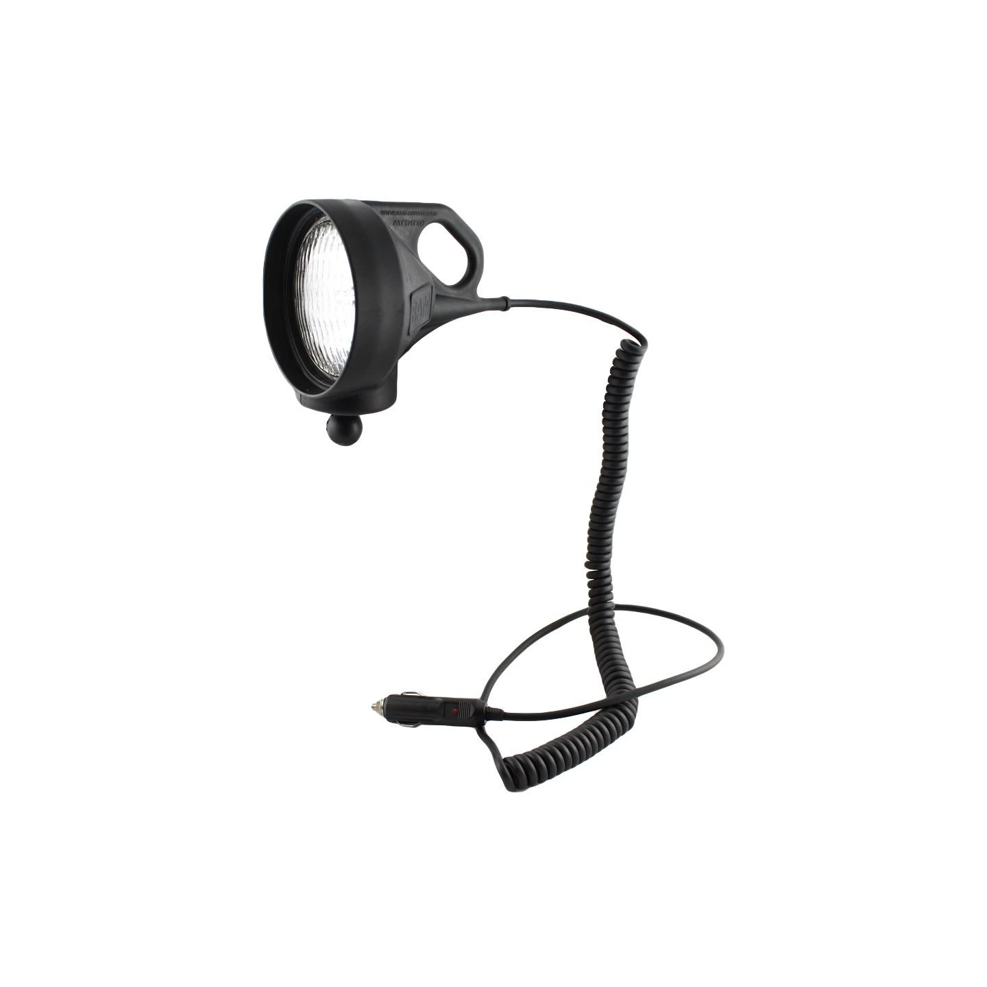 Spotlight mit  (1 Zoll) - gewendeltes Kabel mit Zig.-Anzünder-Adapter