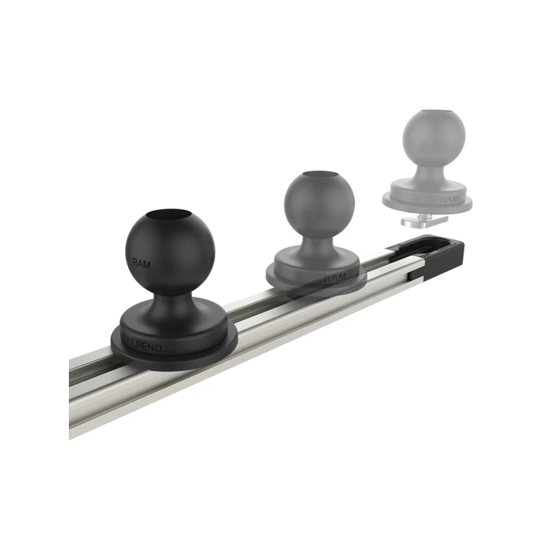 Aluminium Tough-Track Schiene inkl. Endkappen - Innenlänge 76,2 mm (3 Zoll), eloxiert
