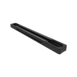 Aluminium Tough-Track Schiene inkl. Endkappen - schwarz, Innenlänge 127 mm (5 Zoll)