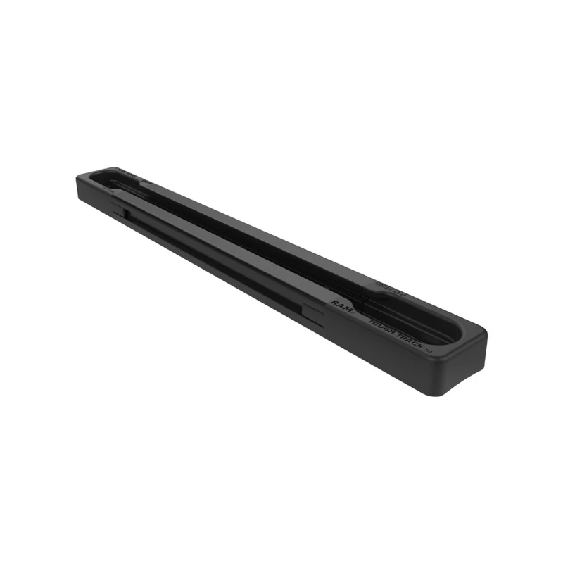 Aluminium Tough-Track Schiene inkl. Endkappen - schwarz, Innenlänge 127 mm (5 Zoll)