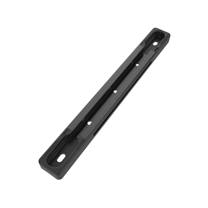 Aluminium Tough-Track Schiene inkl. Endkappen - schwarz, Innenlänge 127 mm (5 Zoll)