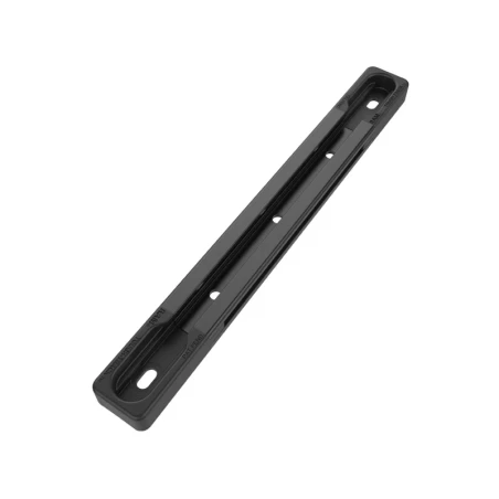 Aluminium Tough-Track Schiene inkl. Endkappen - schwarz, Innenlänge 127 mm (5 Zoll)