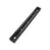 Aluminium Tough-Track rail incl. end caps - black, inner length 127 mm (5 inch)