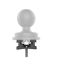 Aluminium Tough-Track rail incl. end caps - black, inner length 127 mm (5 inch)