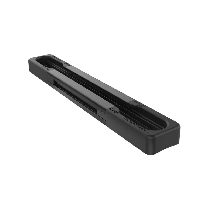 Aluminium Tough-Track Schiene inkl. Endkappen - schwarz, Innenlänge 76,2 mm (3 Zoll)