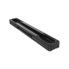 Aluminium Tough-Track rail incl. end caps - black, inner length 76.2 mm (3 inch)