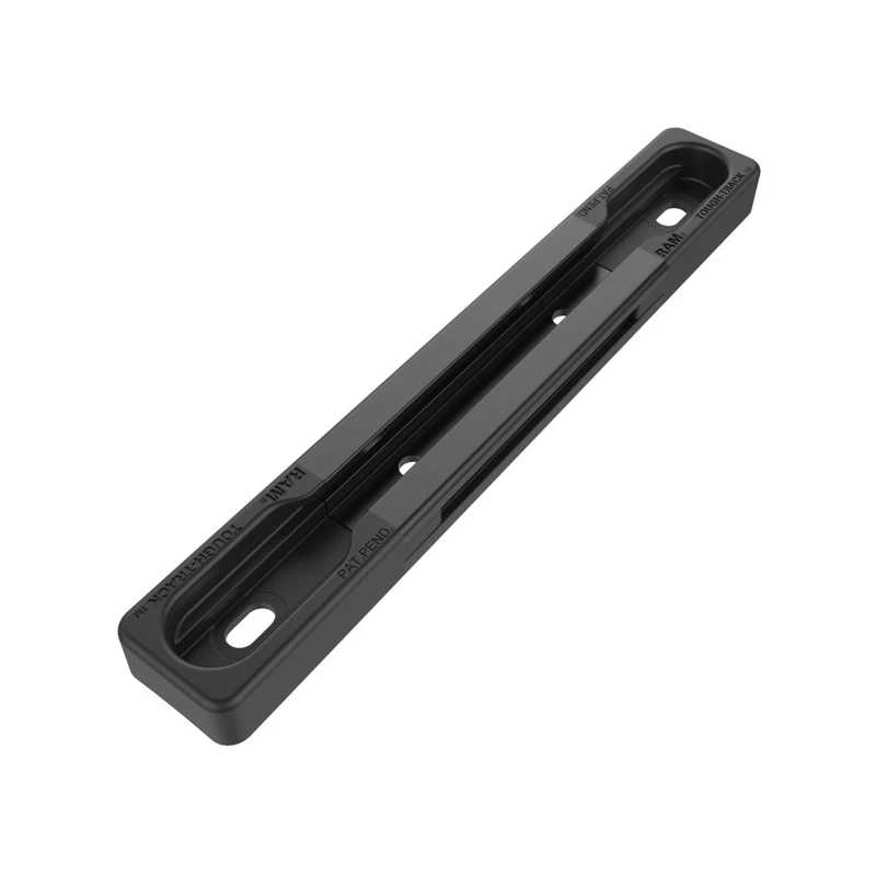 Aluminium Tough-Track Schiene inkl. Endkappen - schwarz, Innenlänge 76,2 mm (3 Zoll)