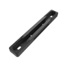 Aluminium Tough-Track rail incl. end caps - black, inner length 76.2 mm (3 inch)