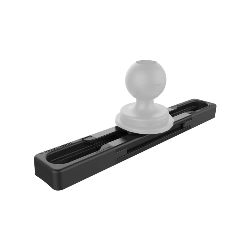 Aluminium Tough-Track Schiene inkl. Endkappen - schwarz, Innenlänge 76,2 mm (3 Zoll)