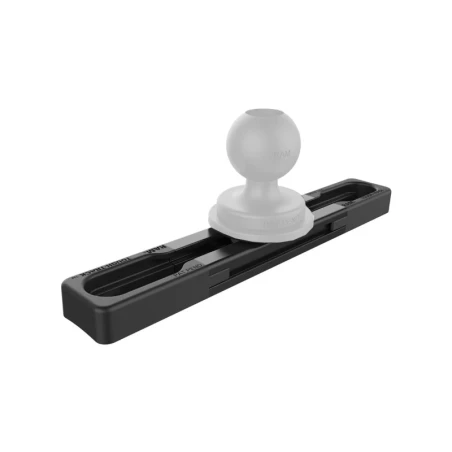 Aluminium Tough-Track Schiene inkl. Endkappen - schwarz, Innenlänge 76,2 mm (3 Zoll)
