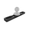 Aluminium Tough-Track rail incl. end caps - black, inner length 76.2 mm (3 inch)