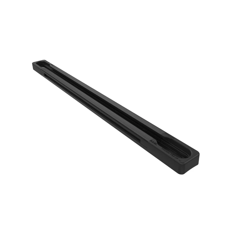 Aluminium Tough-Track Schiene inkl. Endkappen - schwarz, Innenlänge 228,6 mm (9 Zoll)