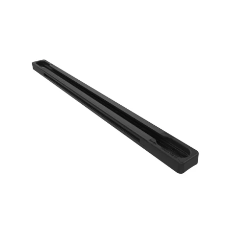 Aluminium Tough-Track Schiene inkl. Endkappen - schwarz, Innenlänge 228,6 mm (9 Zoll)