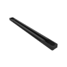 Aluminium Tough-Track rail incl. end caps - black, internal length 228.6 mm (9 inch)