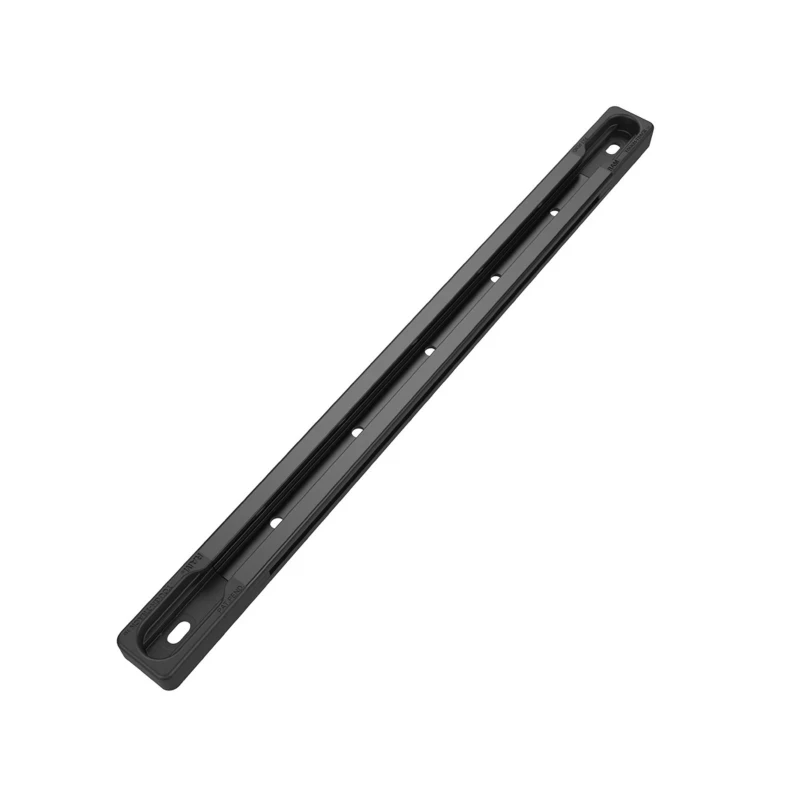 Aluminium Tough-Track Schiene inkl. Endkappen - schwarz, Innenlänge 228,6 mm (9 Zoll)