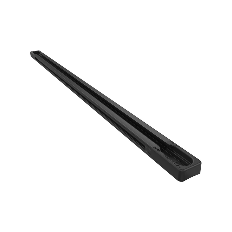 Aluminium Tough-Track Schiene inkl. Endkappen - schwarz, Innenlänge 431,8 mm (17 Zoll)