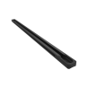 Aluminium Tough-Track rail incl. end caps - black, inner length 431.8 mm (17 inch)