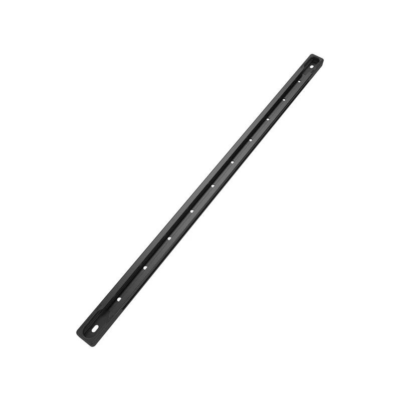 Aluminium Tough-Track Schiene inkl. Endkappen - schwarz, Innenlänge 431,8 mm (17 Zoll)