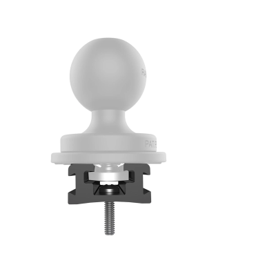 Aluminium Tough-Track Schiene inkl. Endkappen - schwarz, Innenlänge 431,8 mm (17 Zoll)