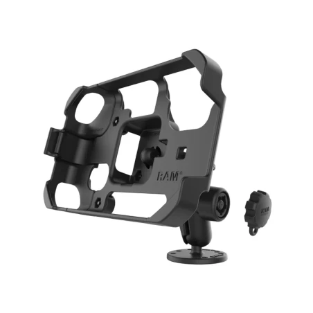 Fahrzeug Aufbau-Halterung Garmin Fleet 770, 780 &790, Pin-Lock gesichert -  (1 Zoll), runde Basisplatte (AMPS)